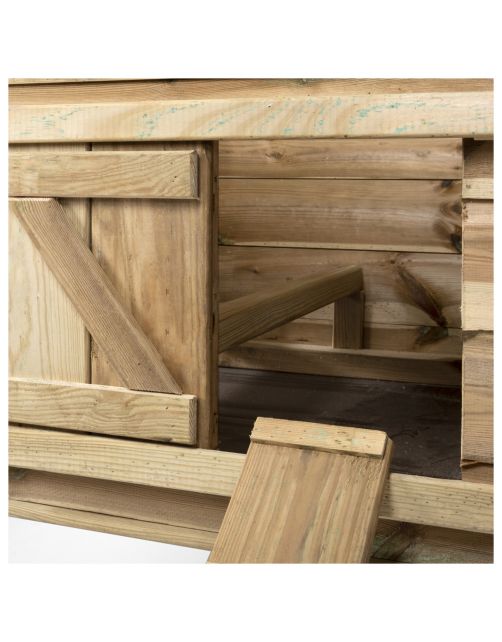 Voldux Kippenhok Fenne - Kippenhok - 190x75x78 cm Naturel