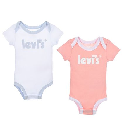 Levis Bodyer k/æ - 2-pak - Hvid/Rosa