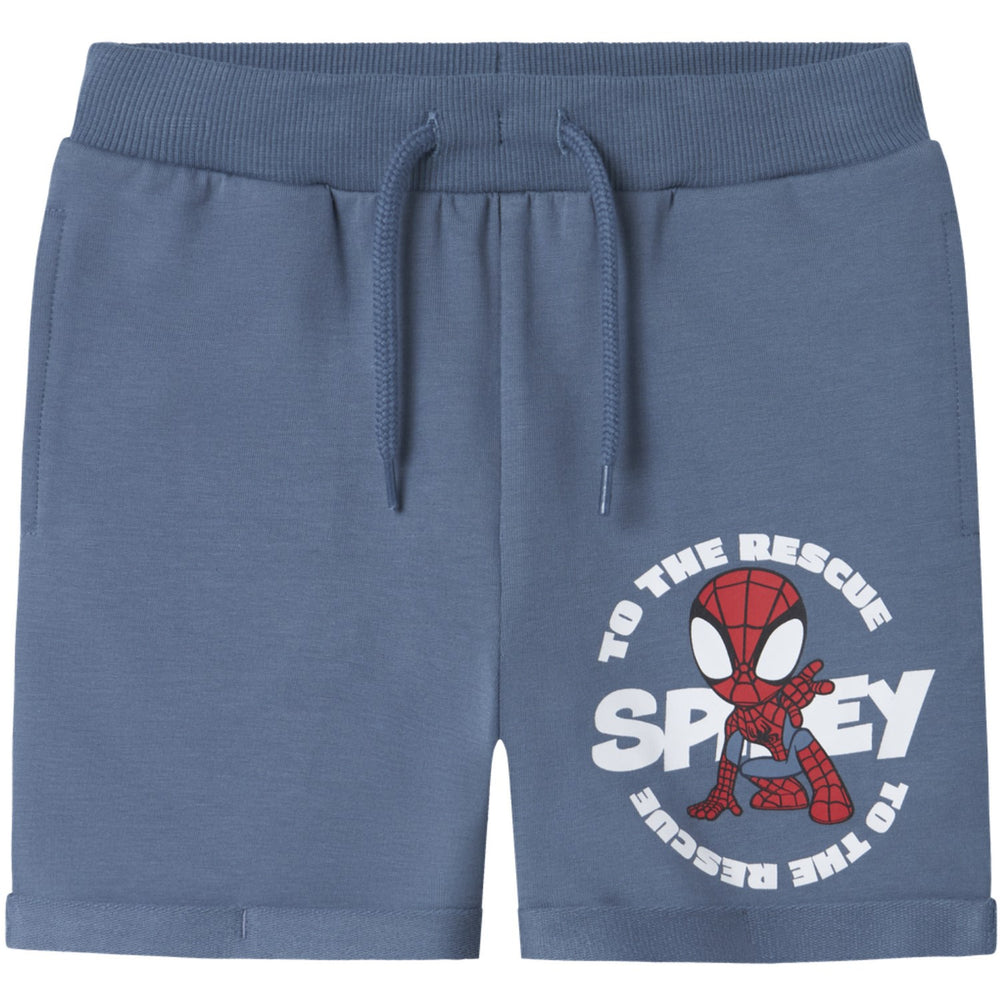 Køb Name It Blue Mirage Mani Spidey Regular Sweat Shorts