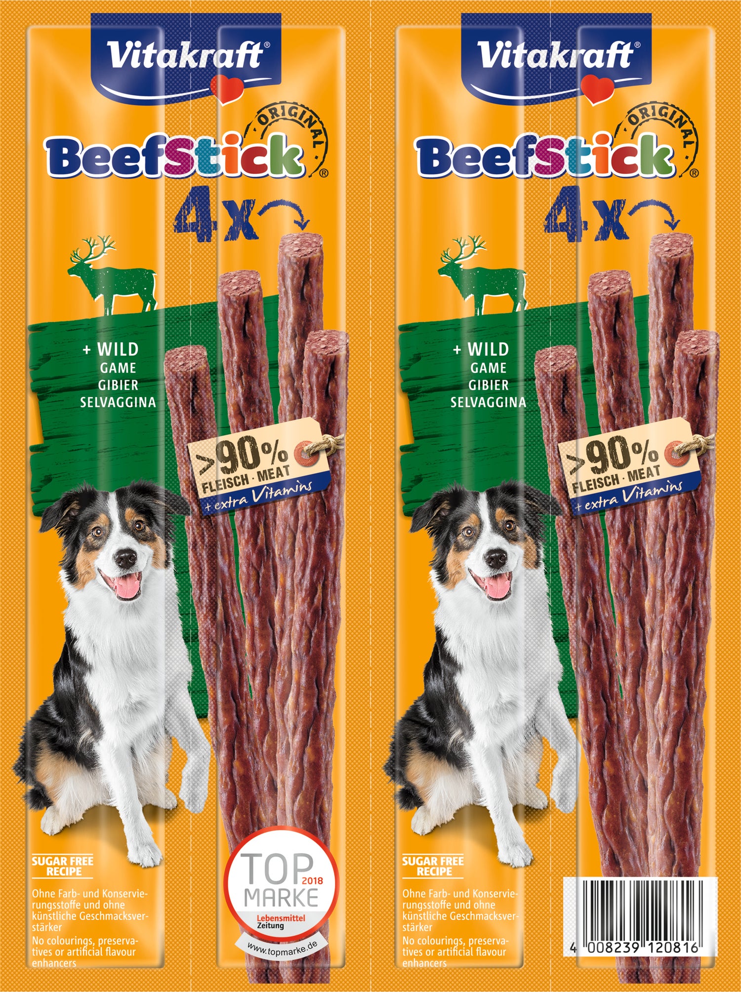 Vitakraft kauwstick Beef Stick wild 4 stuks