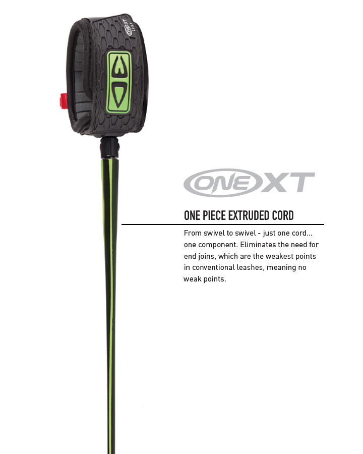 Ocean and earth Leash Reef - 6'0 - One XT - Quick Release / Larguable Black