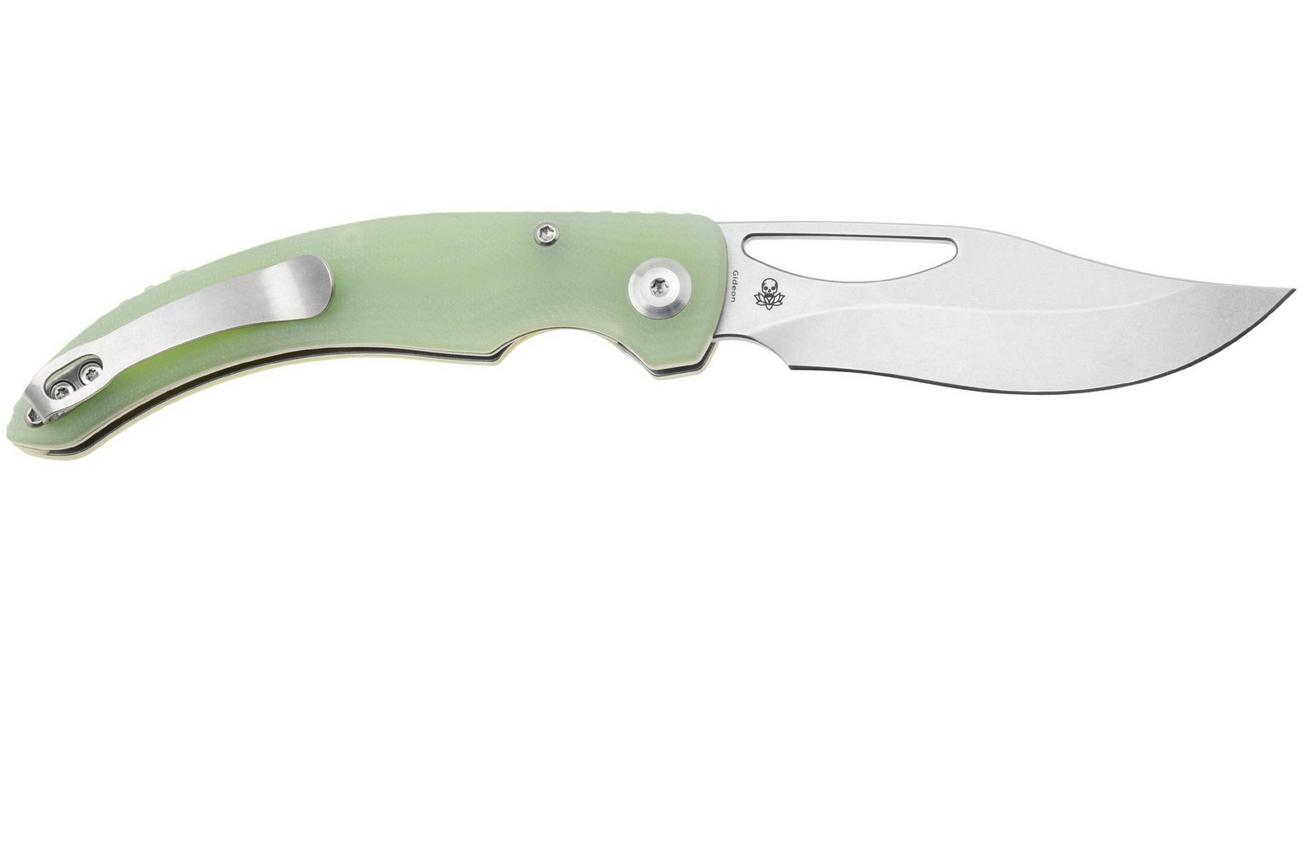Tenable Knives Gideon T1119A3 Stonewashed Nitro-V, Jade G10, zakmes, Dead Sober design