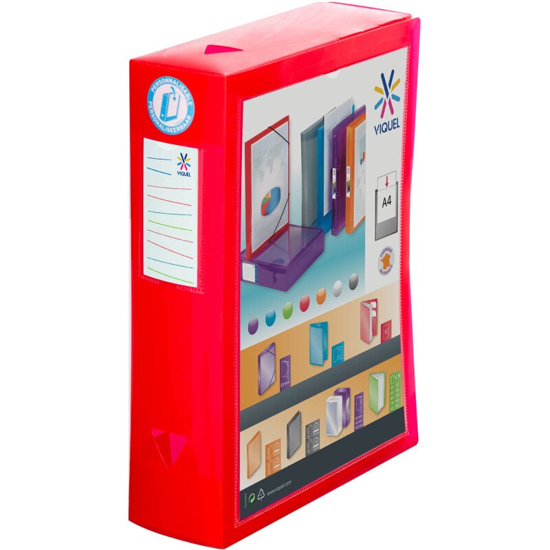 Boîte de classement plastique personnalisable CLASS DOC PROPYGLASS VIQUEL dos 8 cm couleur