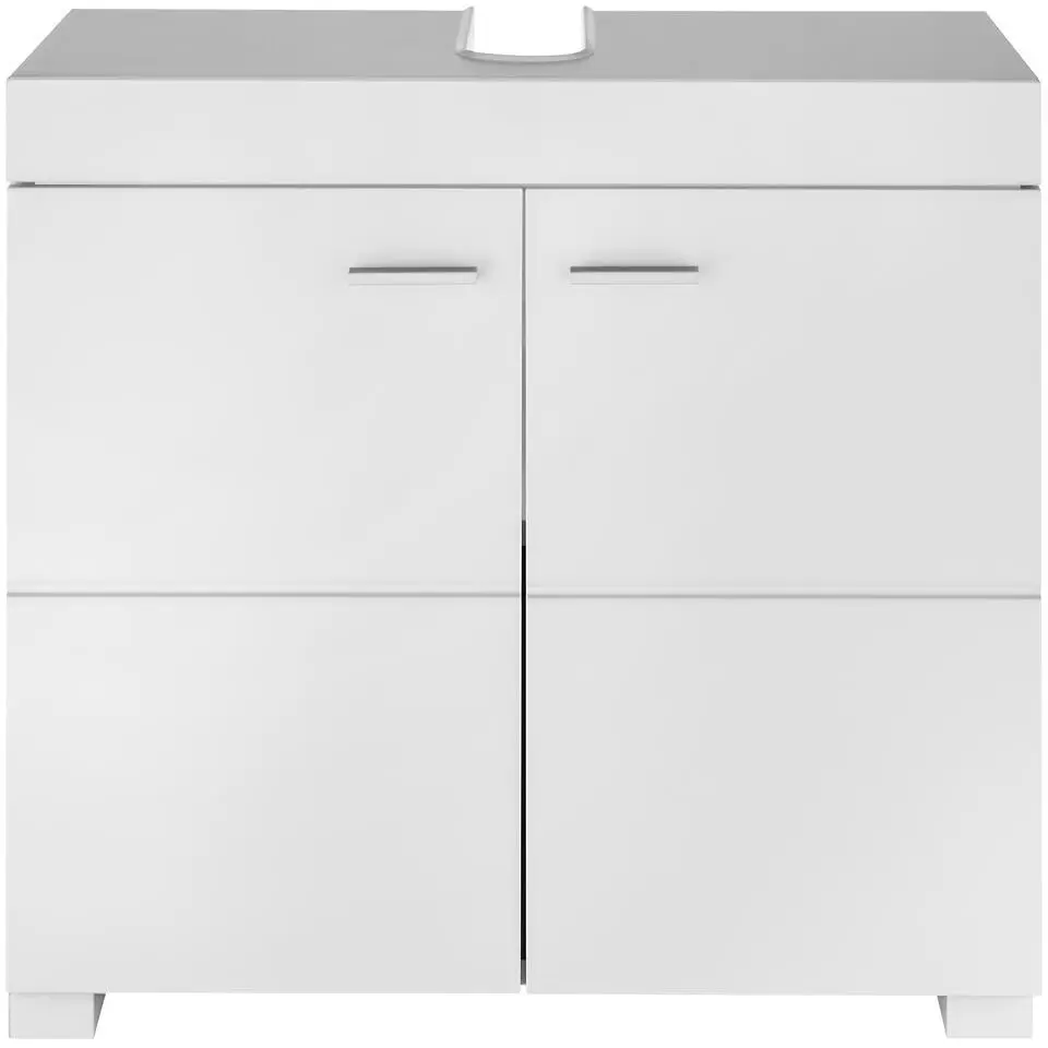 tectake Wastafelonderkast Idris, 2 vakken, draagkracht 35 kg, Wit