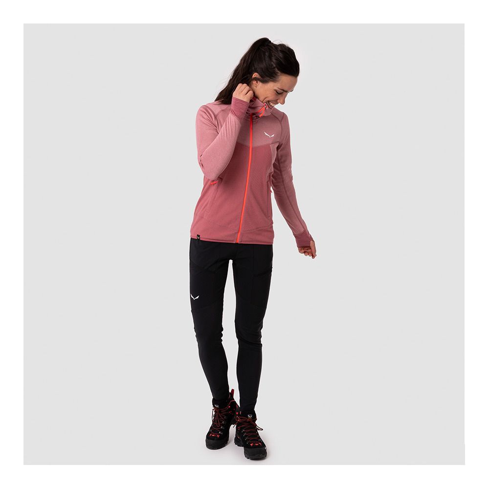 Salewa PUEZ HYBRID - Sweat Femme mauvemood melange