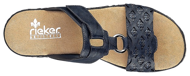 Rieker Pantolette  Keilabsatz, Sommerschuh, Schlappen mit Riemchen in Flechtoptik