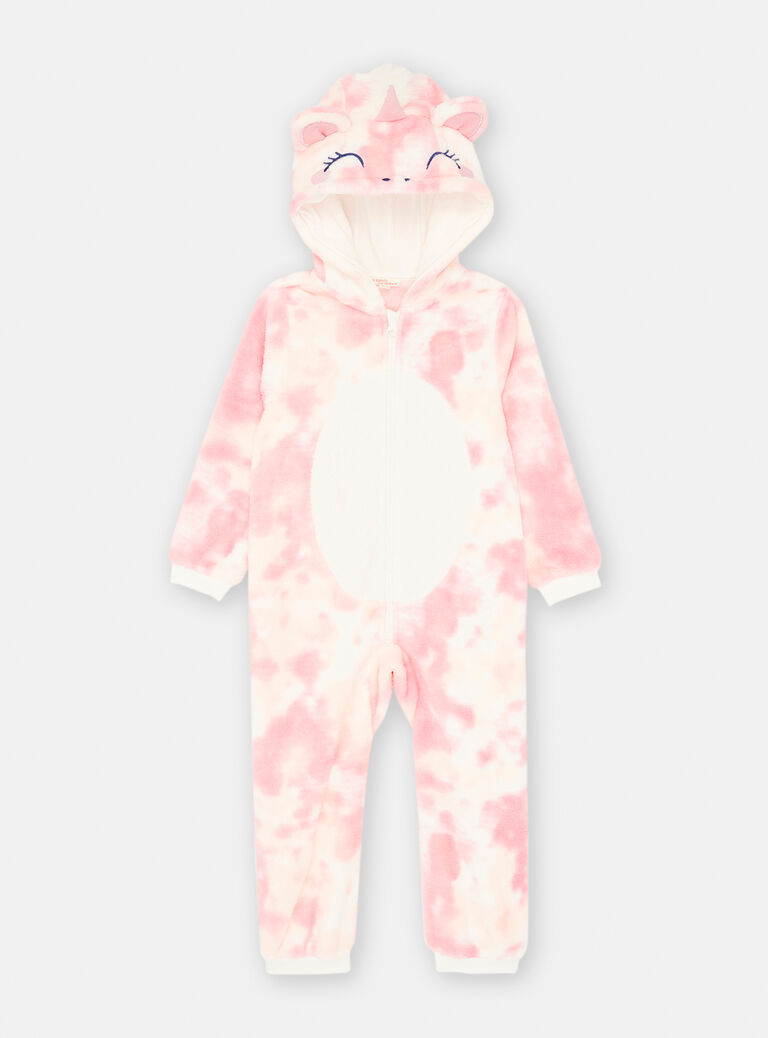 Surpyjama tie and dye rose et blanc