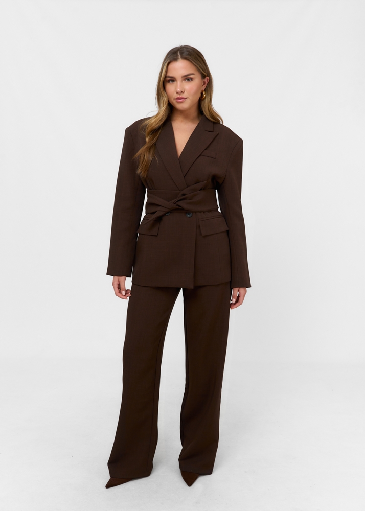 Celine pantalon choco bruin