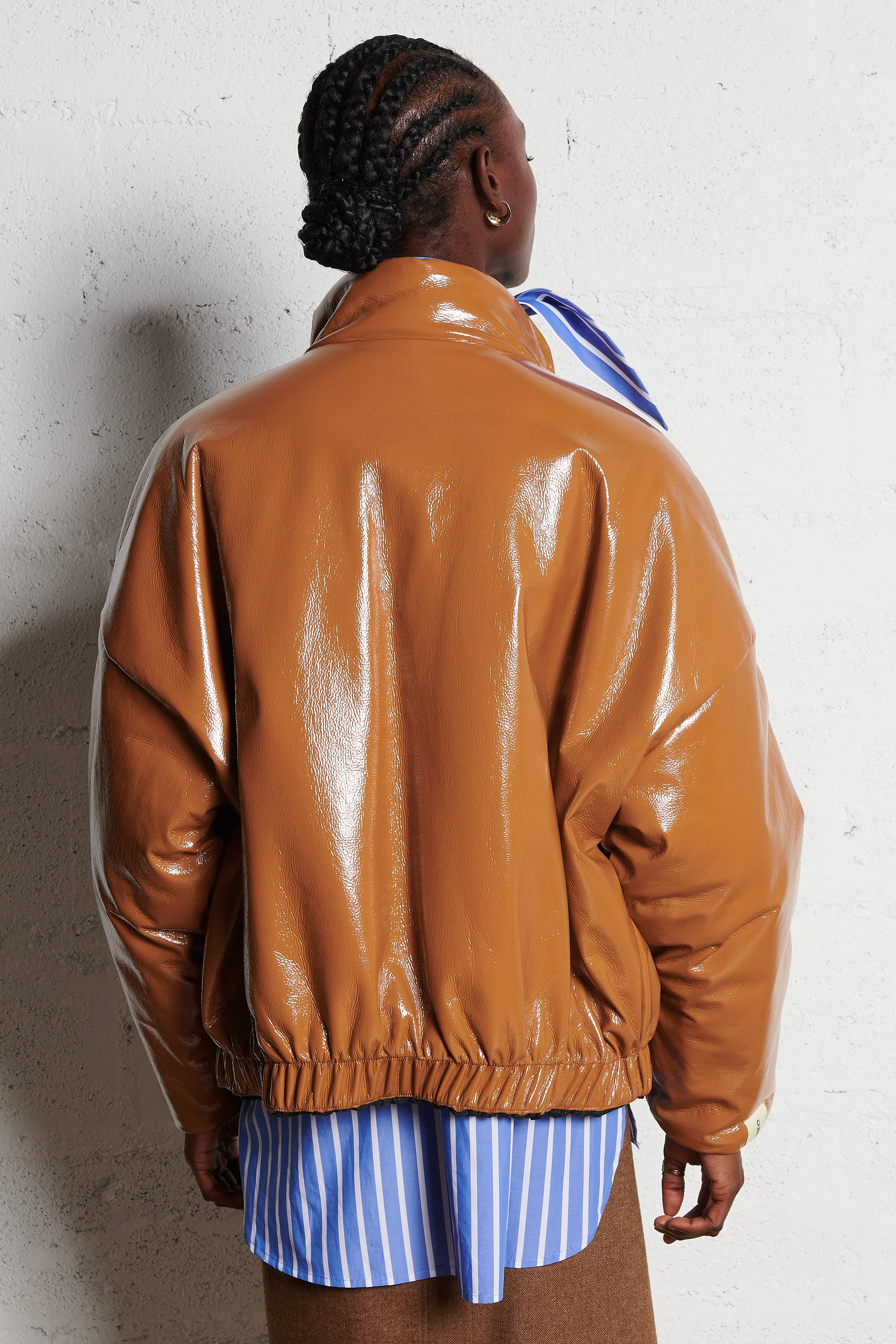 JAKARTA - Veste bomber col montant | Marron