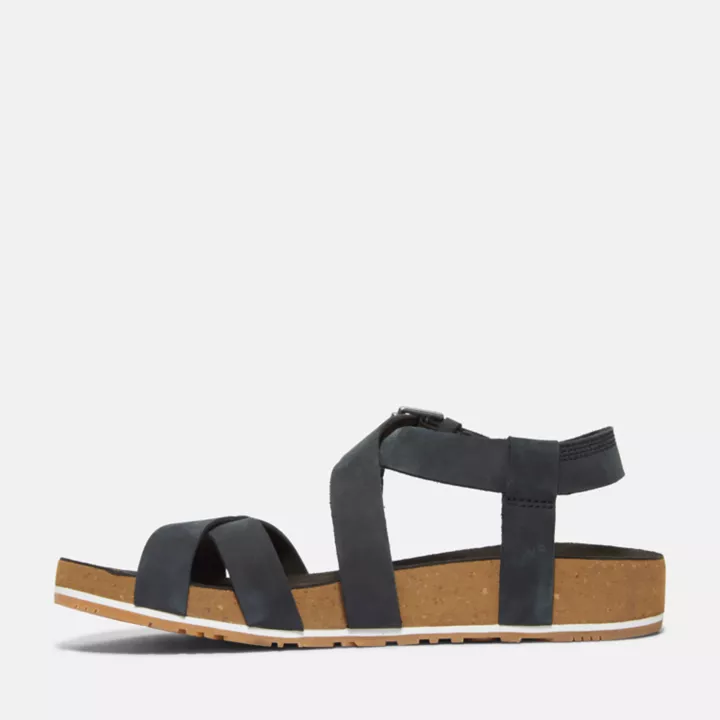 Sandale à brides croisées Malibu Waves pour femme en noir