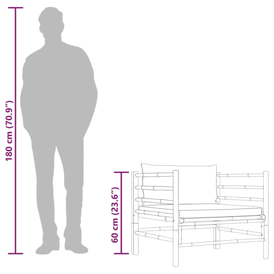 vidaXL - Tuinbank - Wit - Bamboe