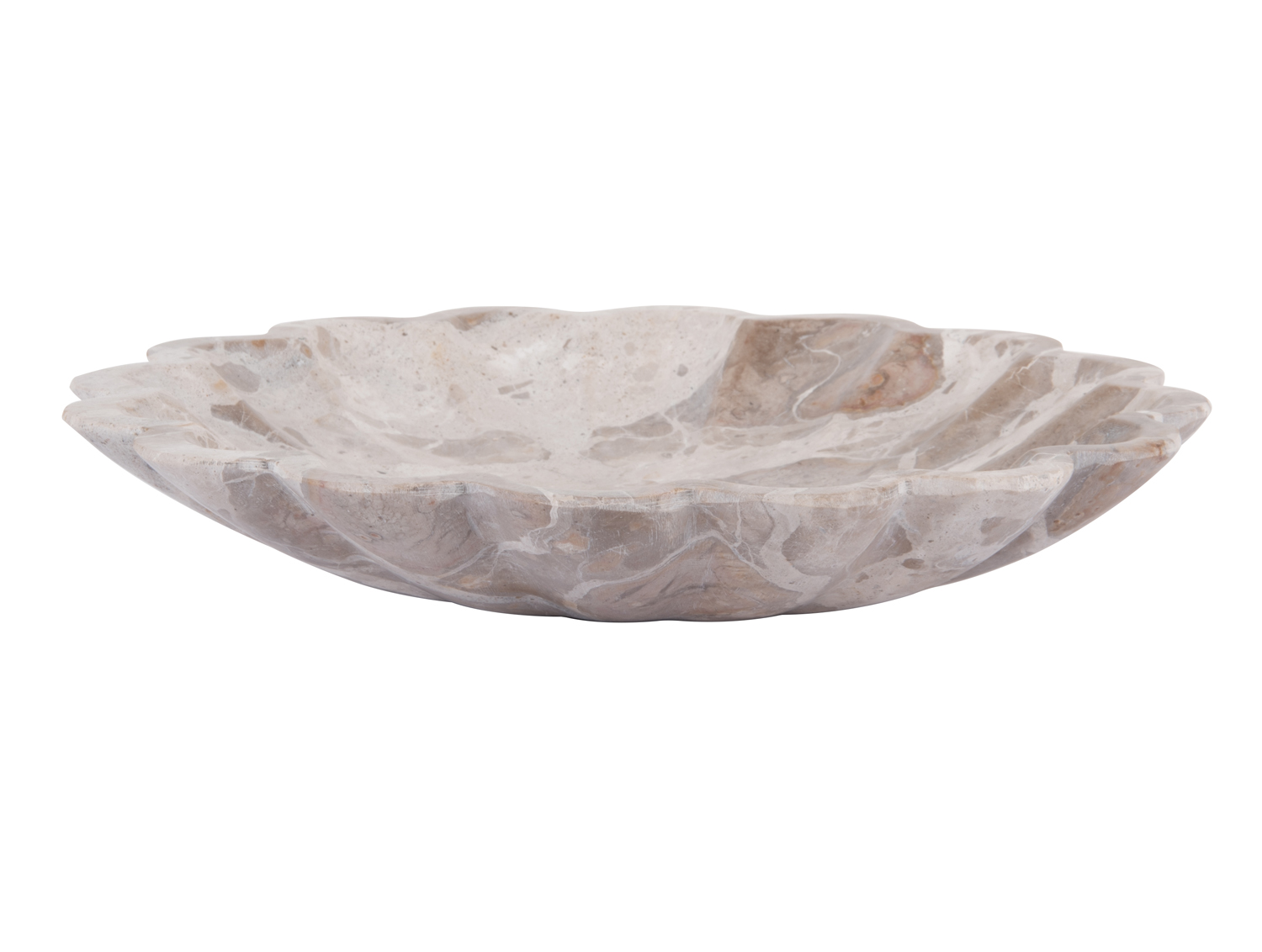 Bowl Flower large marble brown
