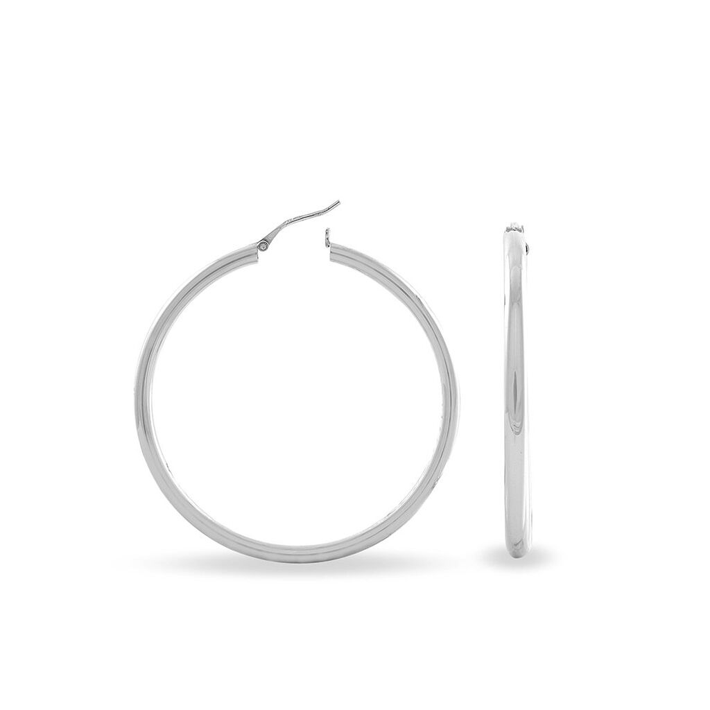 Créoles Argent Blanc Anne