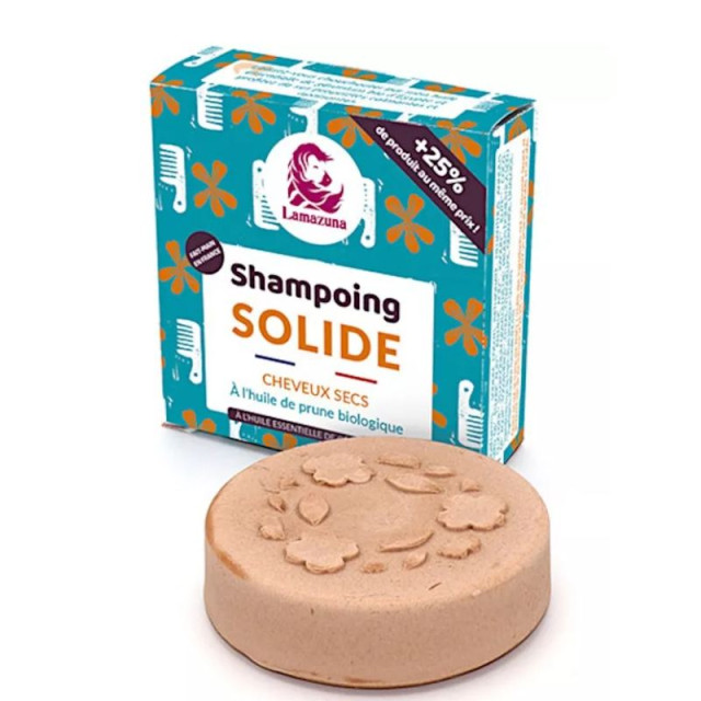 Shampoing solide huile de prune bio LAMAZUNA