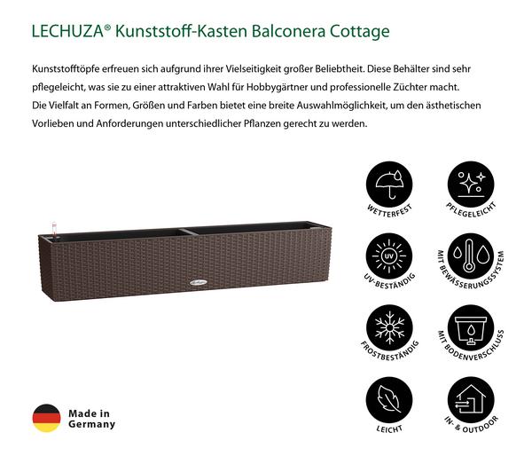 LECHUZA® Kunststoff-Kasten Balconera Cottage,