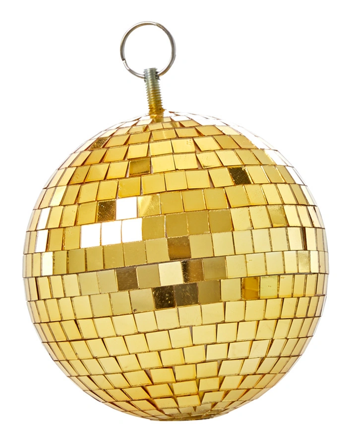 Deko-Kugel LET‘S DISCO in gold