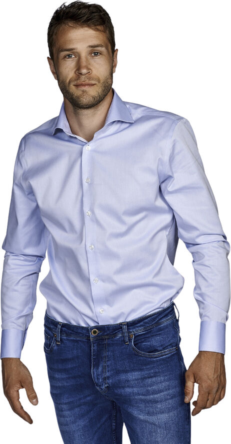 Due Signori CAH 04044-1513223 - NON IRON TWILL Light blue