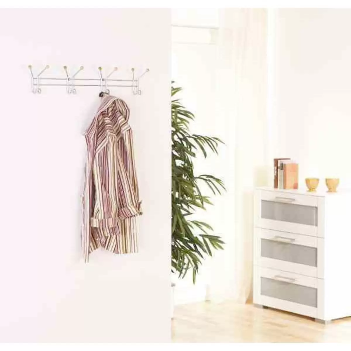 Wandgarderobe Karl silber,Eiche