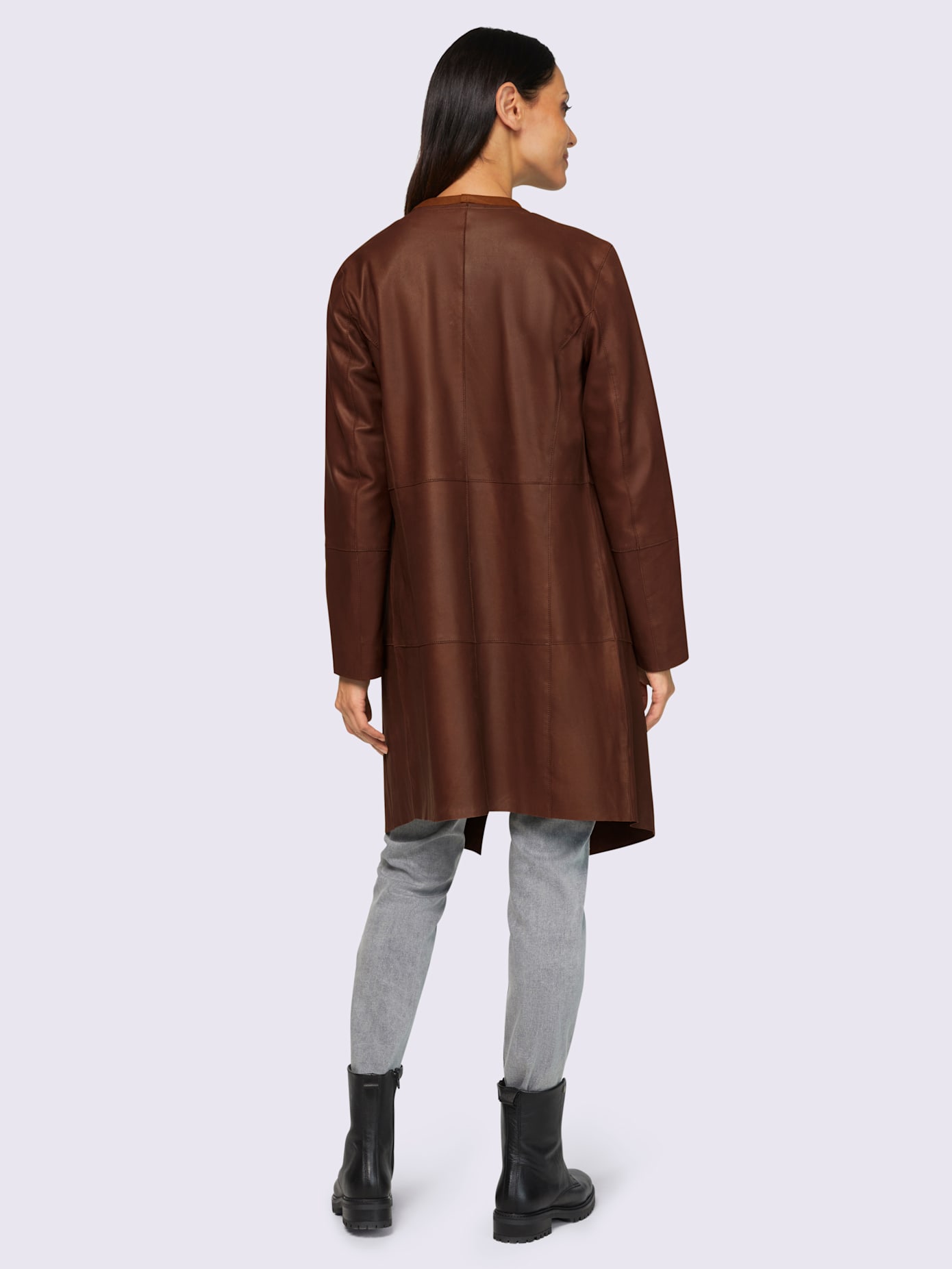 Veste en cuir cuir velours de chèvre