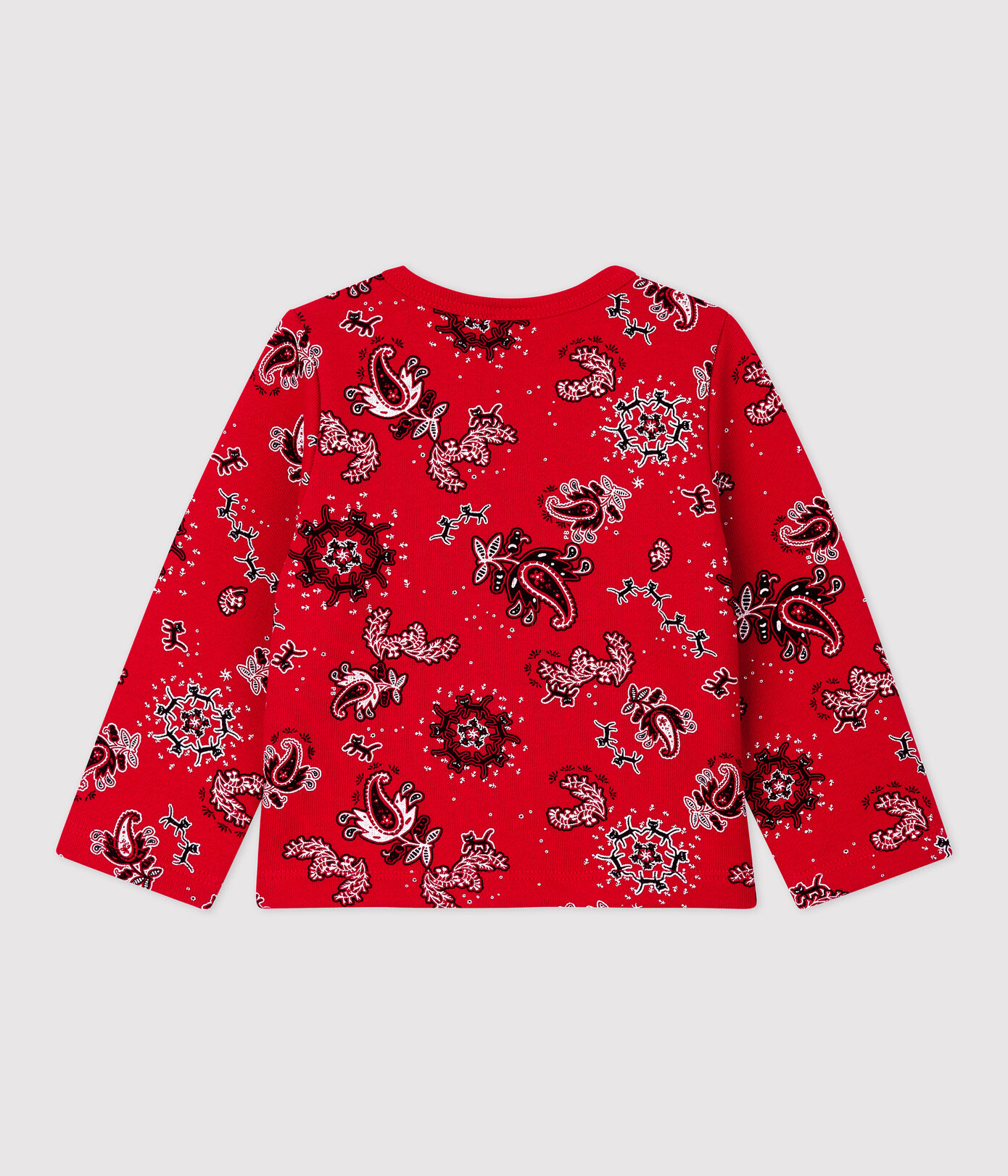 Cardigan imprimé bandana en molleton bébé