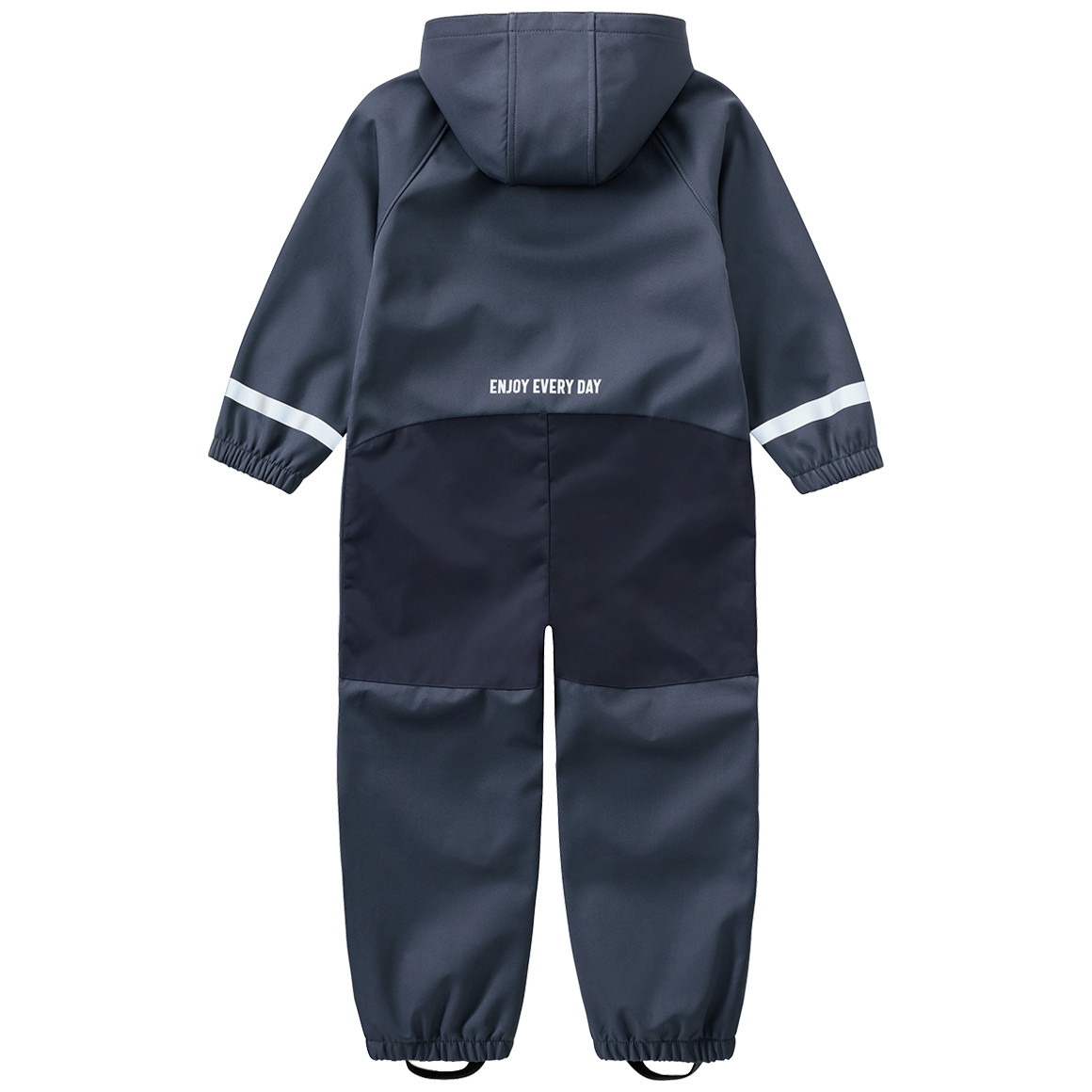 Topolino Kinder Softshelloverall mit Kapuze blaugrau