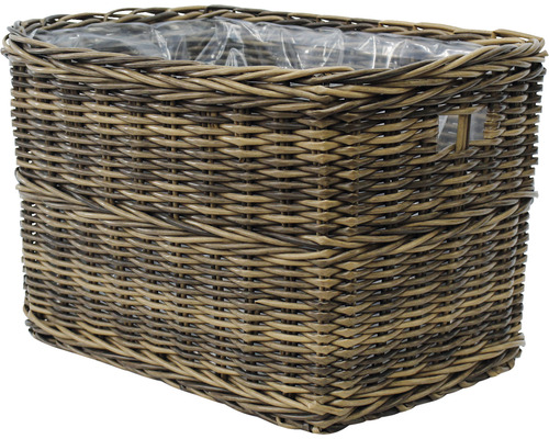 Lafiora polyrotan mand, 55 x 41 x 36 cm, bruin