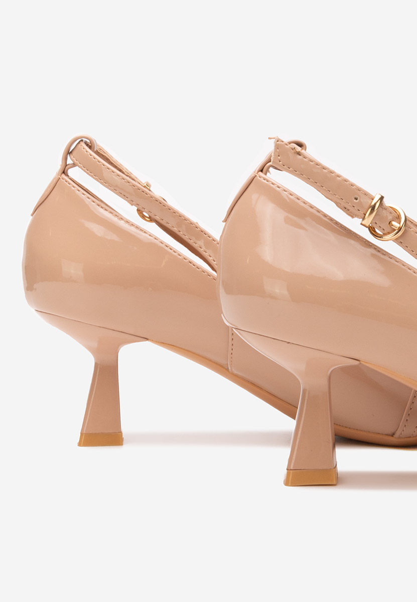 Chaussures stiletto à petit talon beige Surie