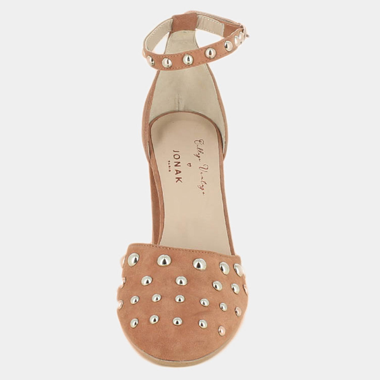 Jonak Babies en Velours de Cuir Siete roses - Talon 9 cm