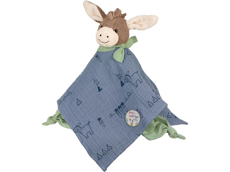 Sterntaler Schmusetuch Esel Emmilius Gr. L 35 cm grosses Schnuffeltuch aus Musselin und Singlejersey mit Knoten