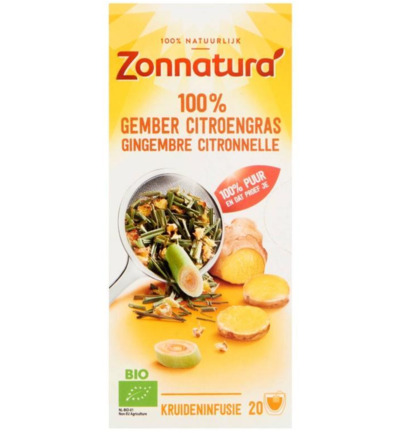 Zonnatura Gember Citroengras Thee Bio (20 stuks)
