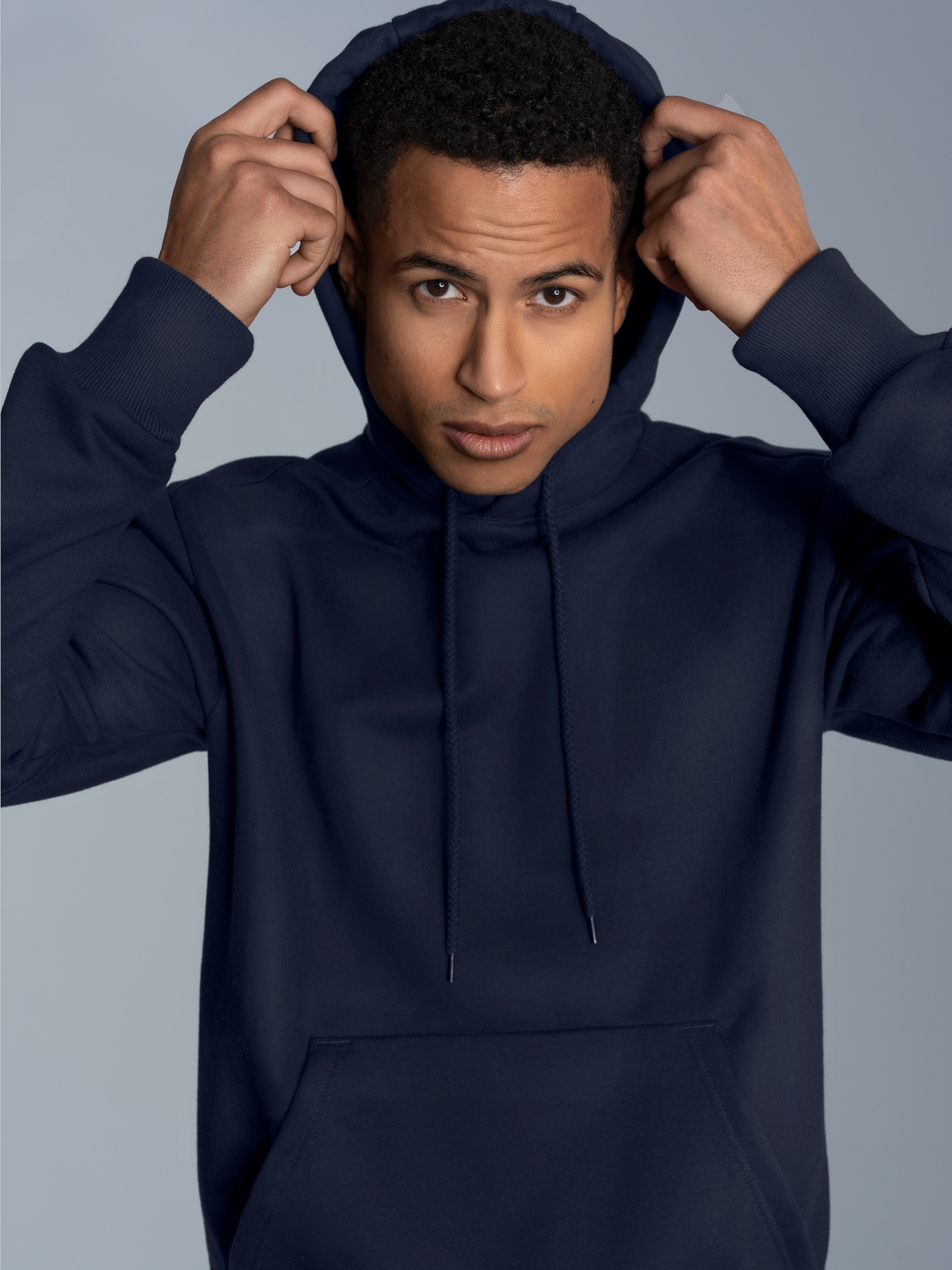 Hoodie aus SweatqualitätNavy