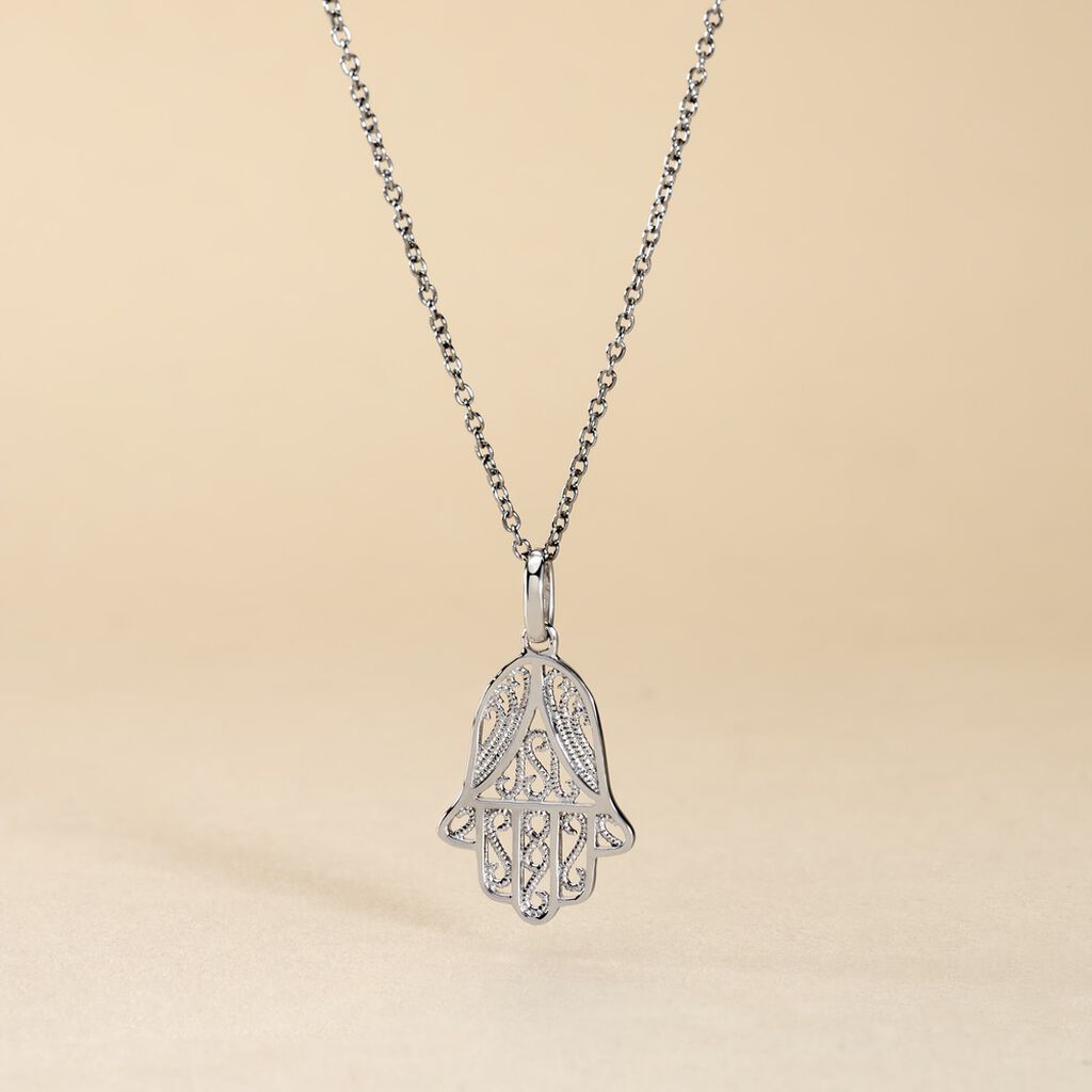 Pendentif Luce-marie Argent Blanc