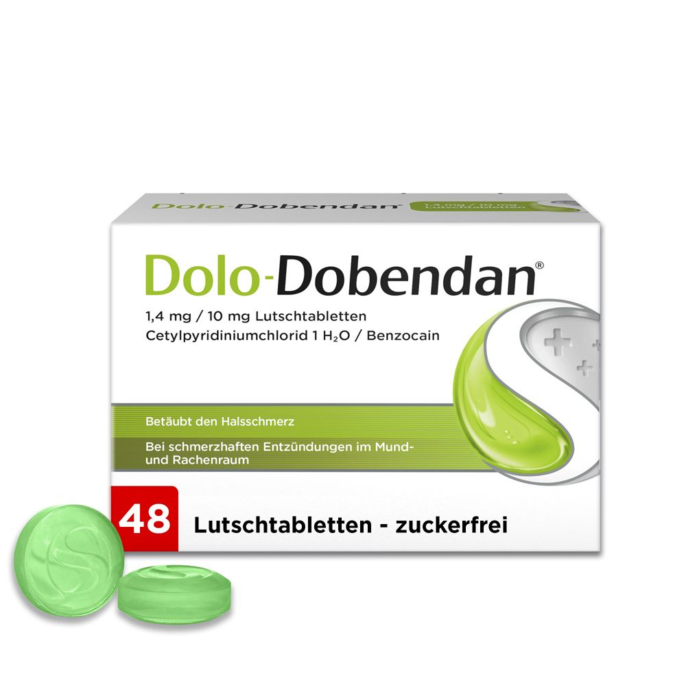 Dolo-Dobendan® Halstabletten zuckerfrei mit betäubender Wirkung - bei Halsschmerzen