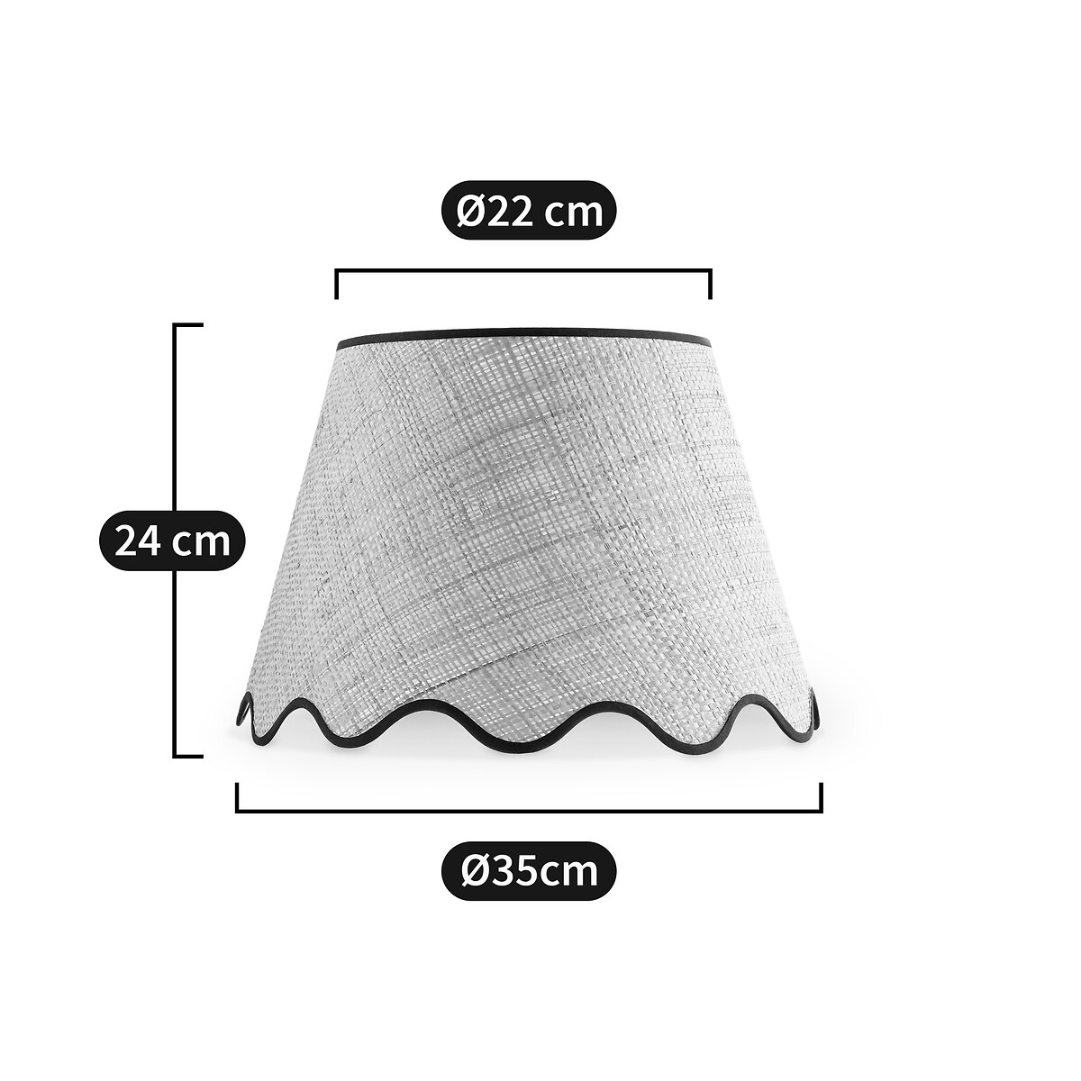 LA REDOUTE INTERIEURS<br>Abat-jour de ráfia Ø35 cm, Dolkie