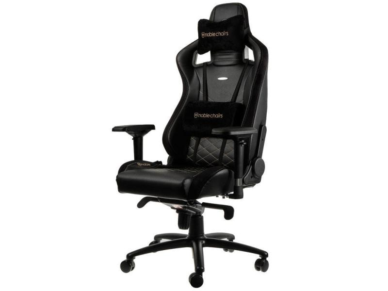 noblechairs Gaming-Stuhl EPIC Schwarz/Gold Besonders bequemer Computersessel, Mercedes-AMG Petronas Motorsport Edition