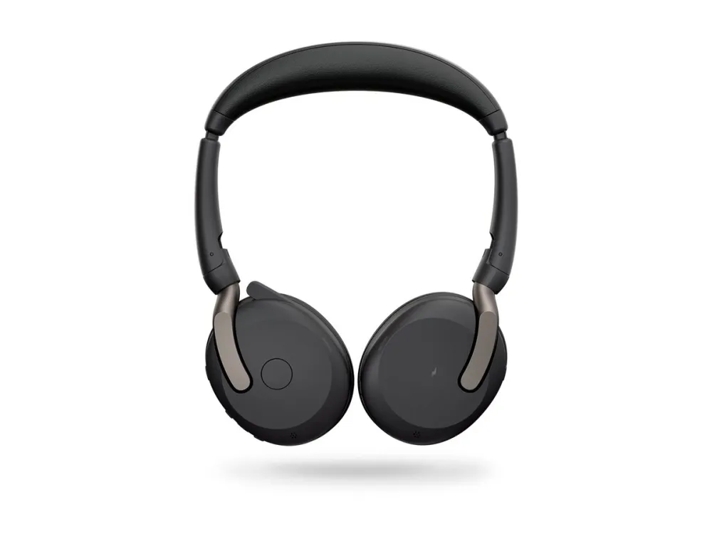 Jabra Evolve2 65 Flex UC Stereo - Headset - på øret - Bluetooth - trådløs - aktiv støjfjerning - USB-A - sort - Optimeret til UC