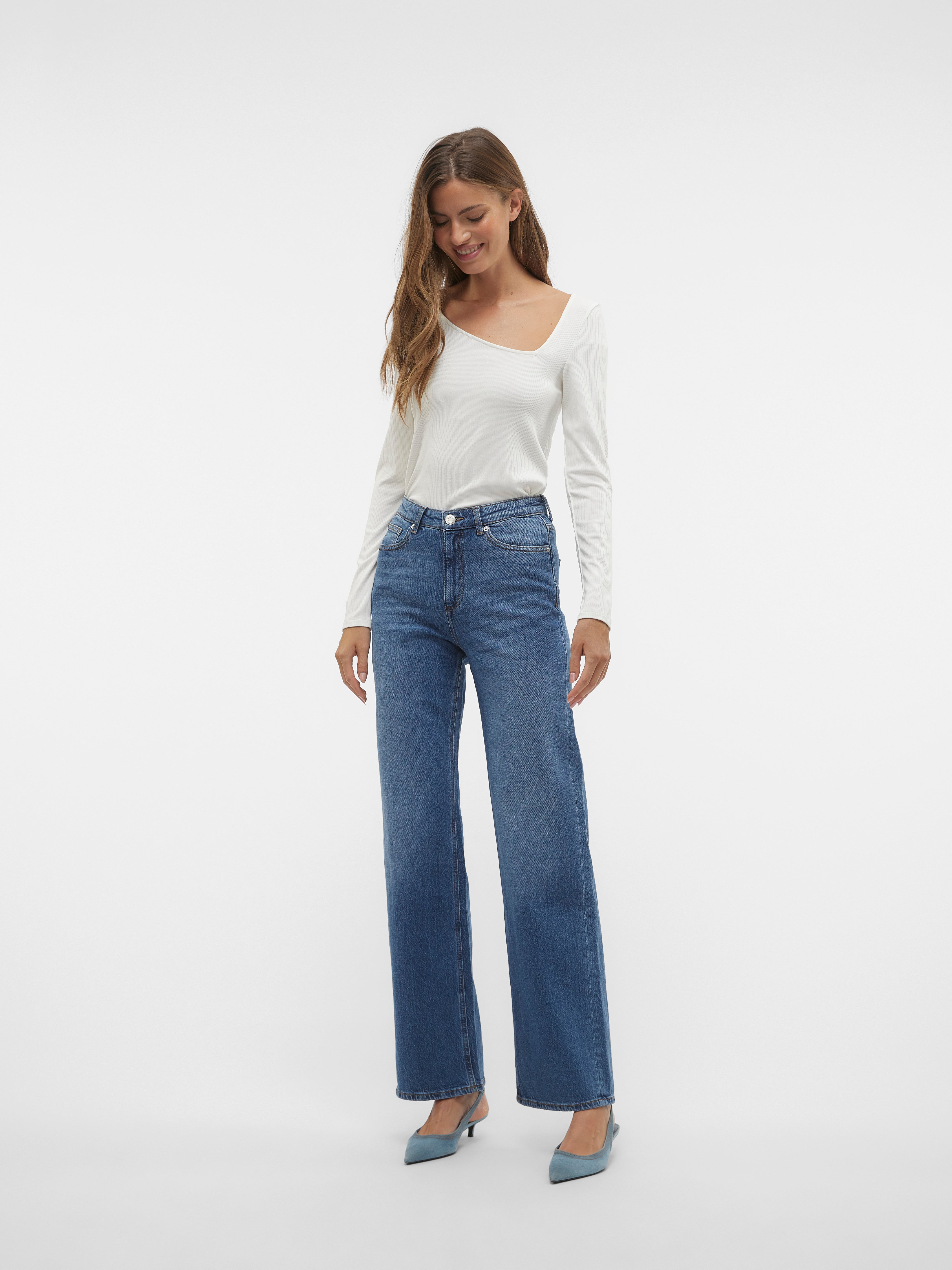 VMTESSA High rise Wide leg fit Jeans