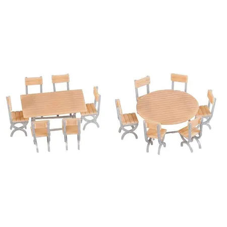 FALLER - 2 Tische und 12 Stühle
