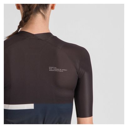 Maillot Manches Courtes Femme Sportful Bomber Noir/Blanc