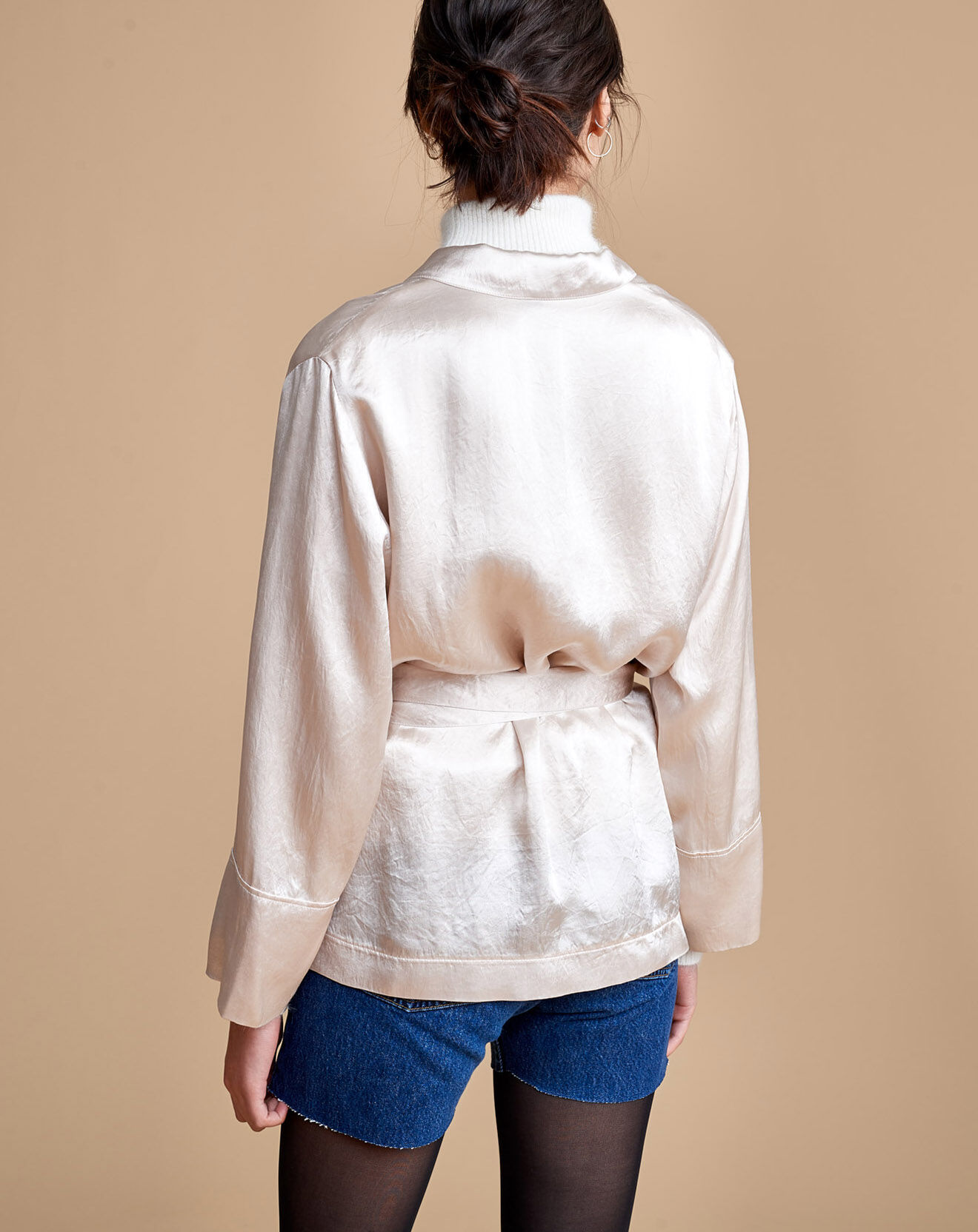 Bellerose Kimono satiné Laek ivoire