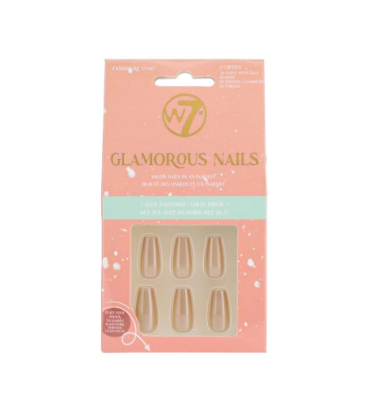 W7 - Unhas Postiças Glamorous Nails - Cashmere Coat