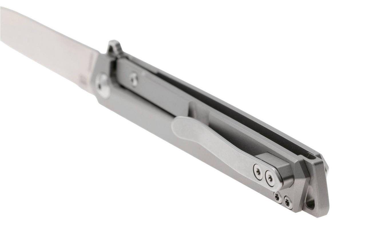CRKT Stylus K830TXP, Satin S35VN, Grey Titanium zakmes, Ken Onion design