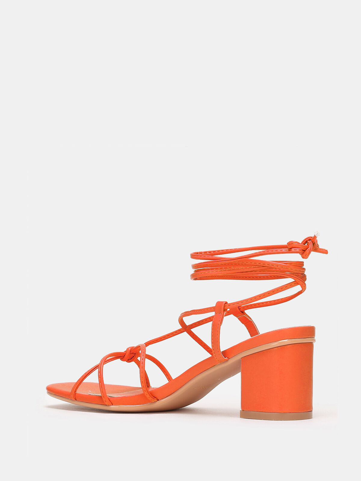 Sandales à brides entrelacées- orange