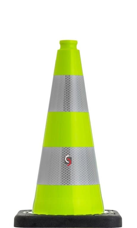 UvV-FLEX Groene Verkeerskegel Pyloon 50 cm Flexibele, Stabiele Afzetkegels, Waarschuwingskegels / Gedeeltelijk Reflecterend RA2/B