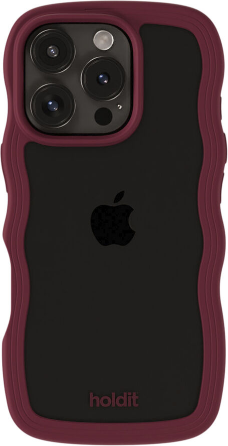 HoldIt Wavy Case iPhone 16 Pro Rød