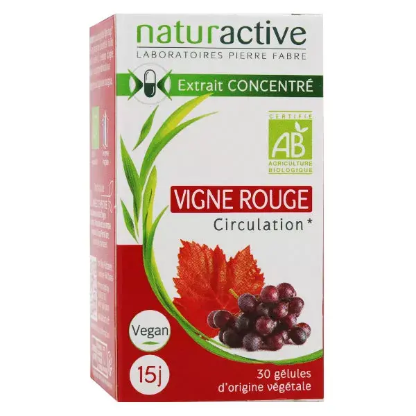 Naturaactive Videira Vermelha Orgânica 30 cápsulas vegetais