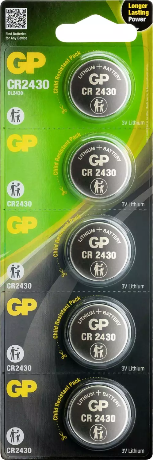 GP Lithium Knoopcel 3V (5st) - CR2430 - 0602430C5