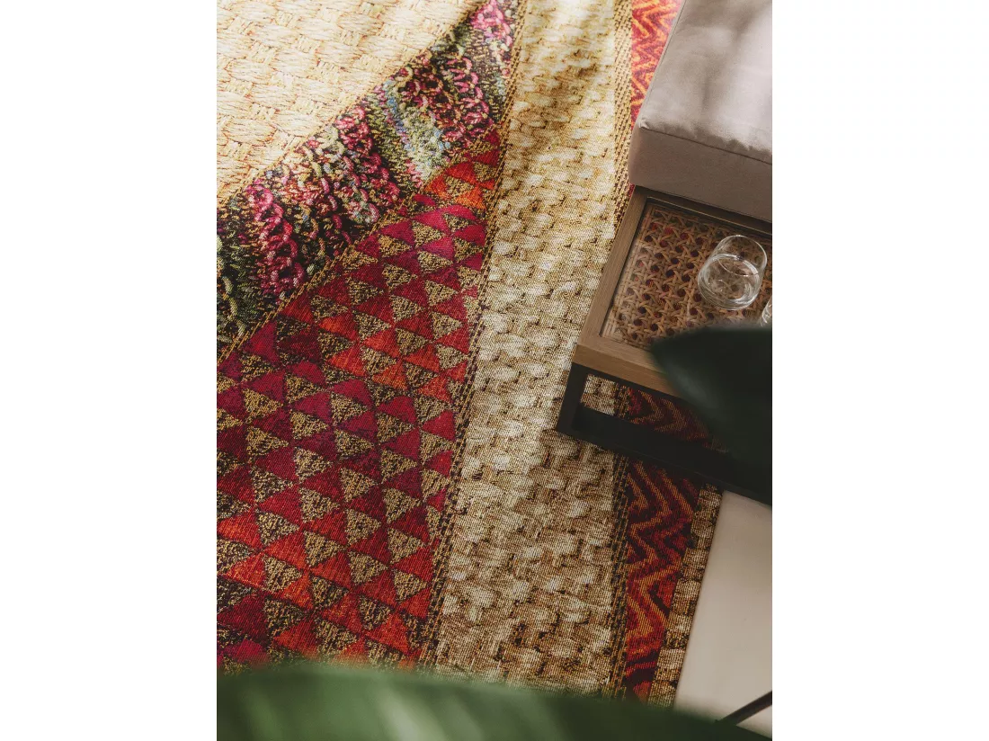Tapis d'extérieur & intérieur Kenya Beige/Rouge 200x285 cm