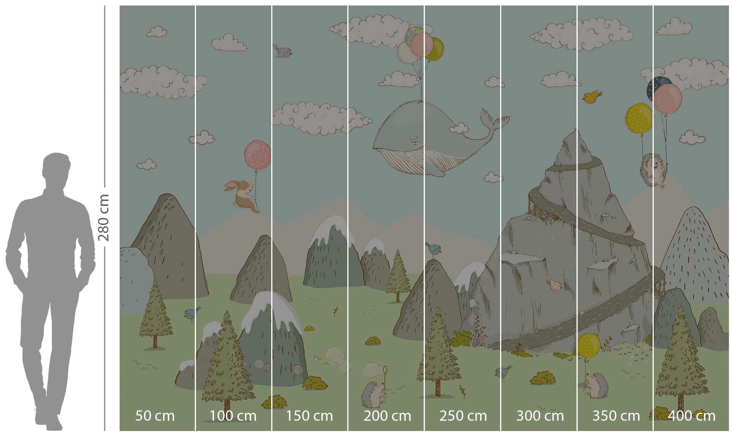 Komar Vliestapete »Digitaldruck Vlies -  Mountain Traveler - Grösse 400 x 280 cm« bedruckt glatt Kinderzimmer