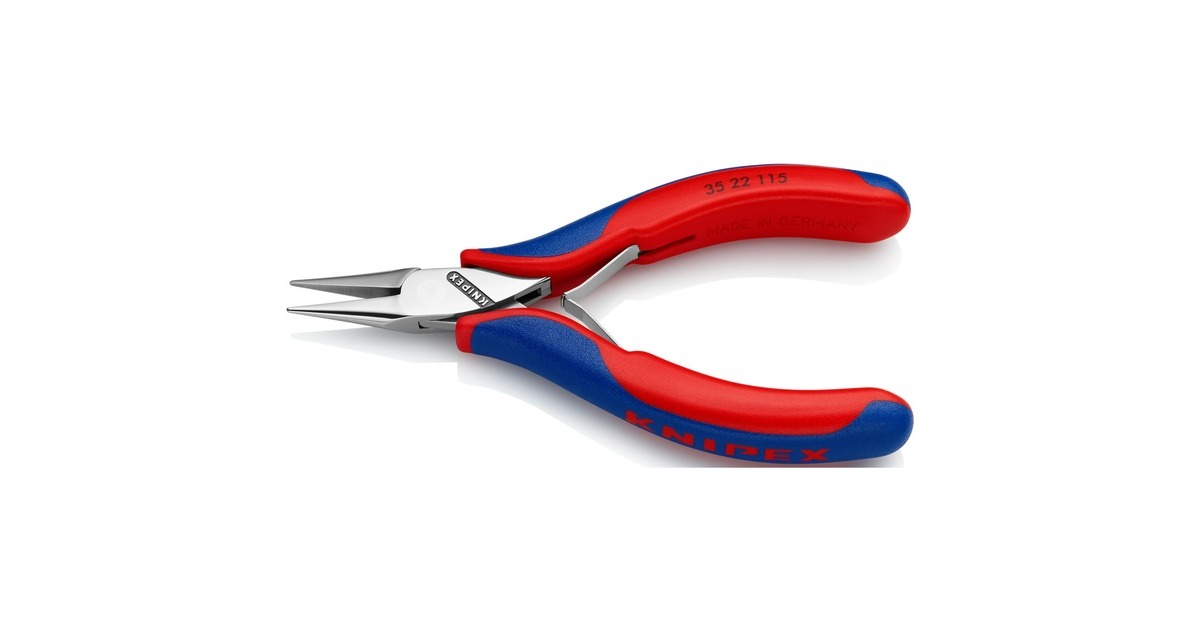 KNIPEXElektronica-grijptang 3522115 elektronica-tang  (Rood/blauw)